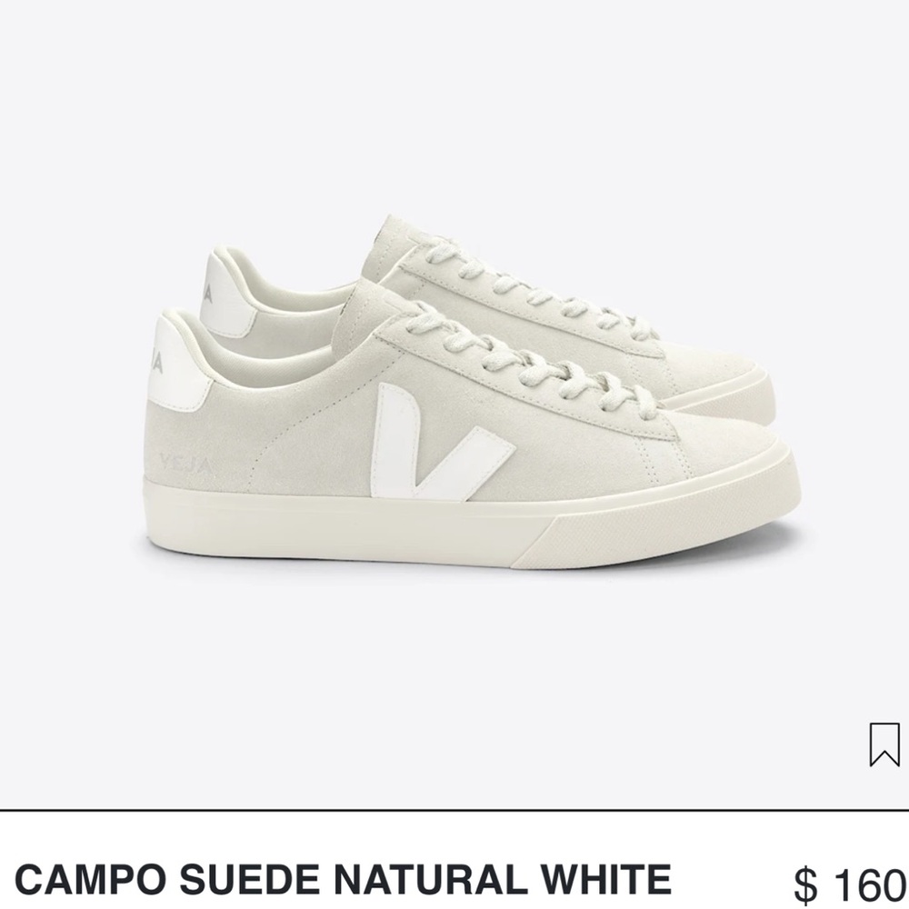 Veja Campo suede sneakers natural white size 7